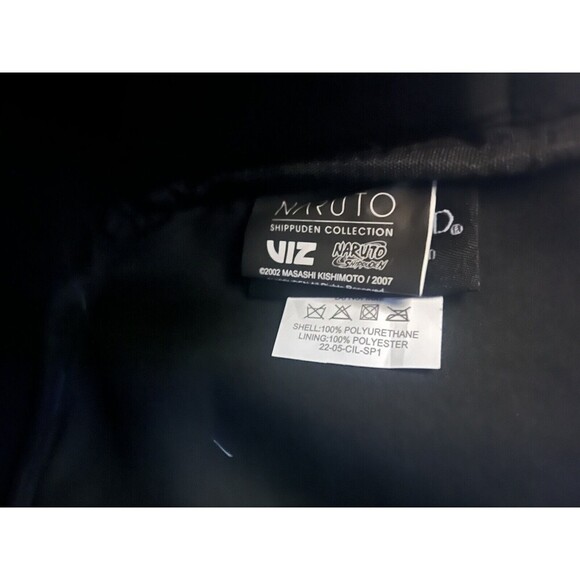 NWOT Vtg Naruto Akatsuki Red Cloud Faux Saffiano Leather Mini Backpack Bag 2002 - Picture 9 of 11